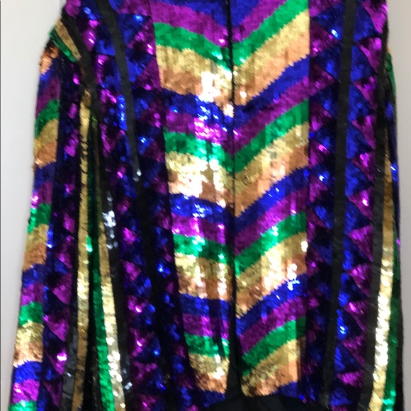 NWT Gorgeous Mardi Gras purple sequins jacket 2X - Picture 4 of 8